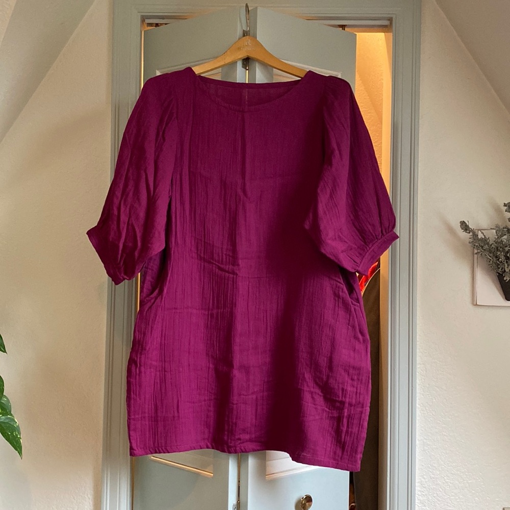 Fuschia shift dress